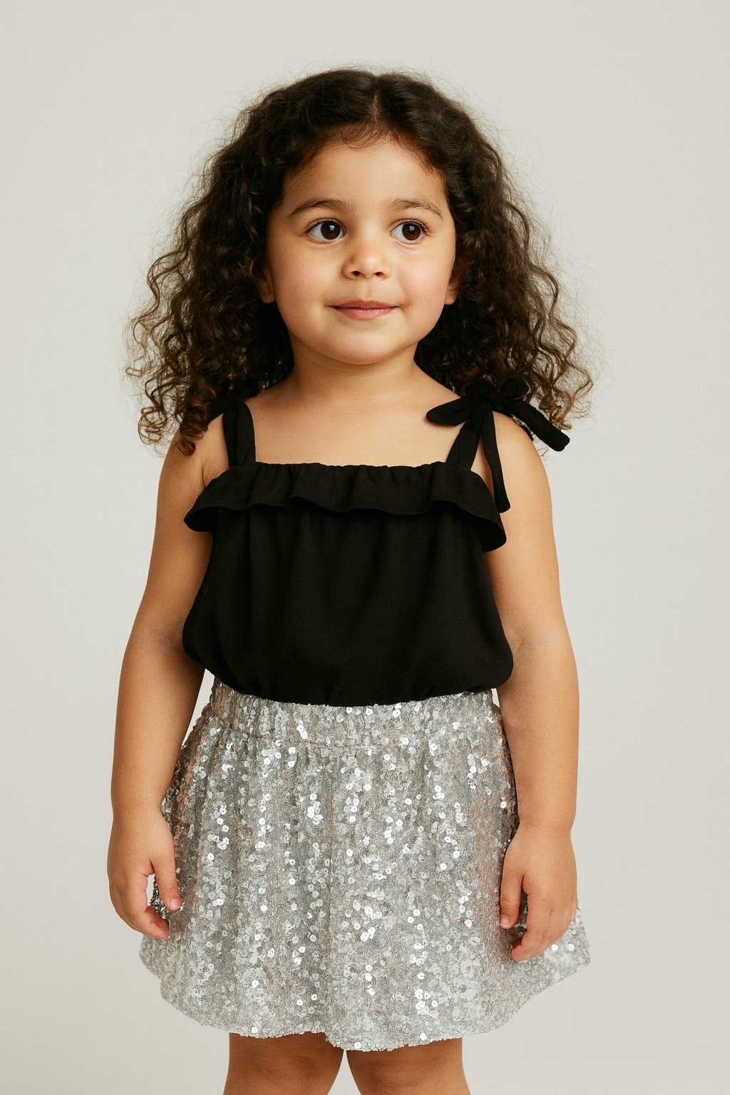 Chic Black Hosiery Tie-Up Tops