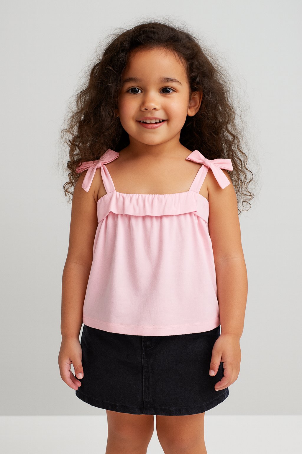 Comfortable Pink Hosiery Tie-Up Tops