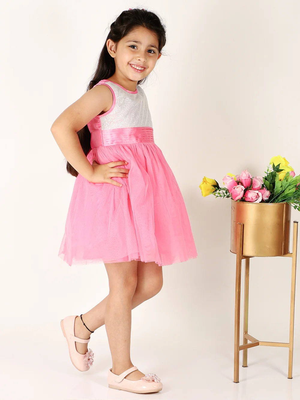 Pink Sequined Party Dress view 2