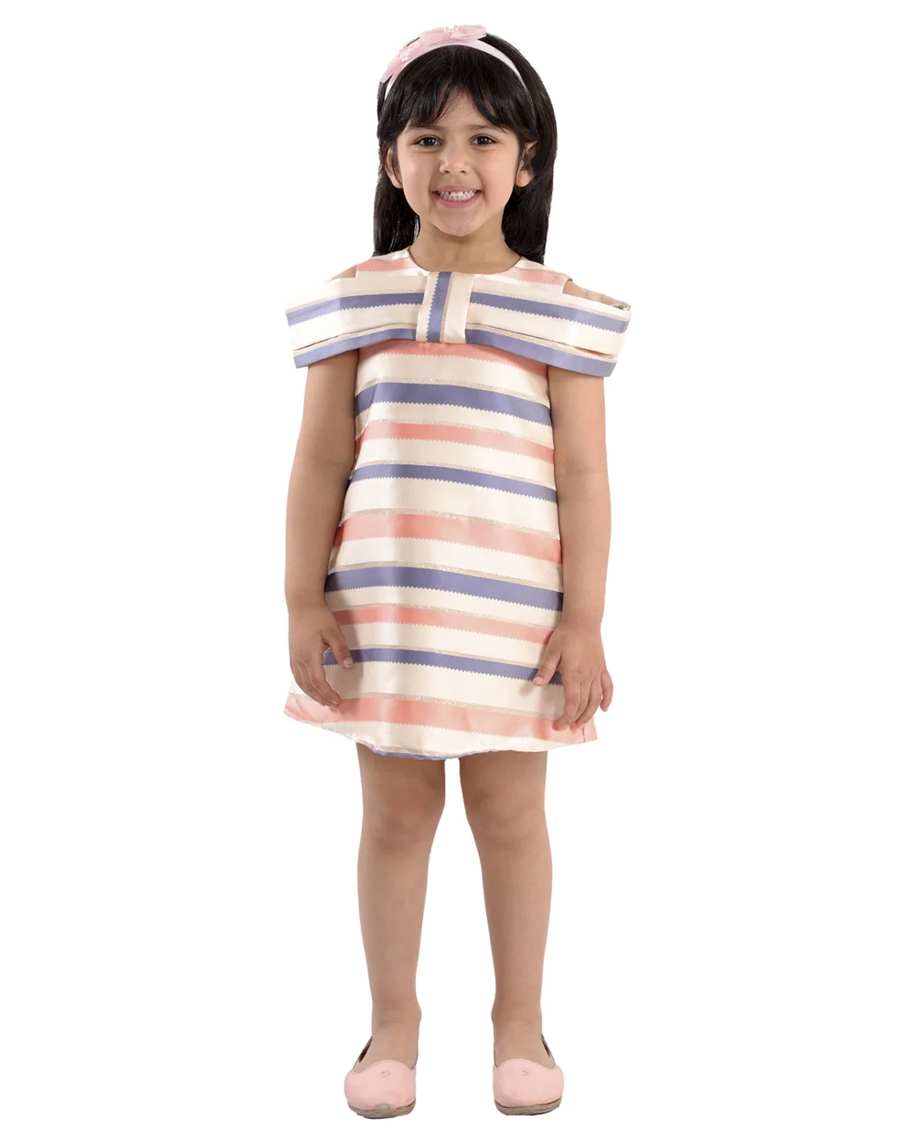Vibrant Multi-Color Big Bow Dress view 3