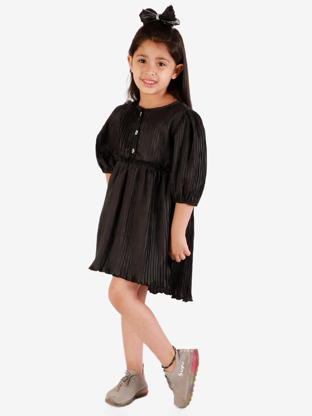 Chic Black Blossom Dress view 2