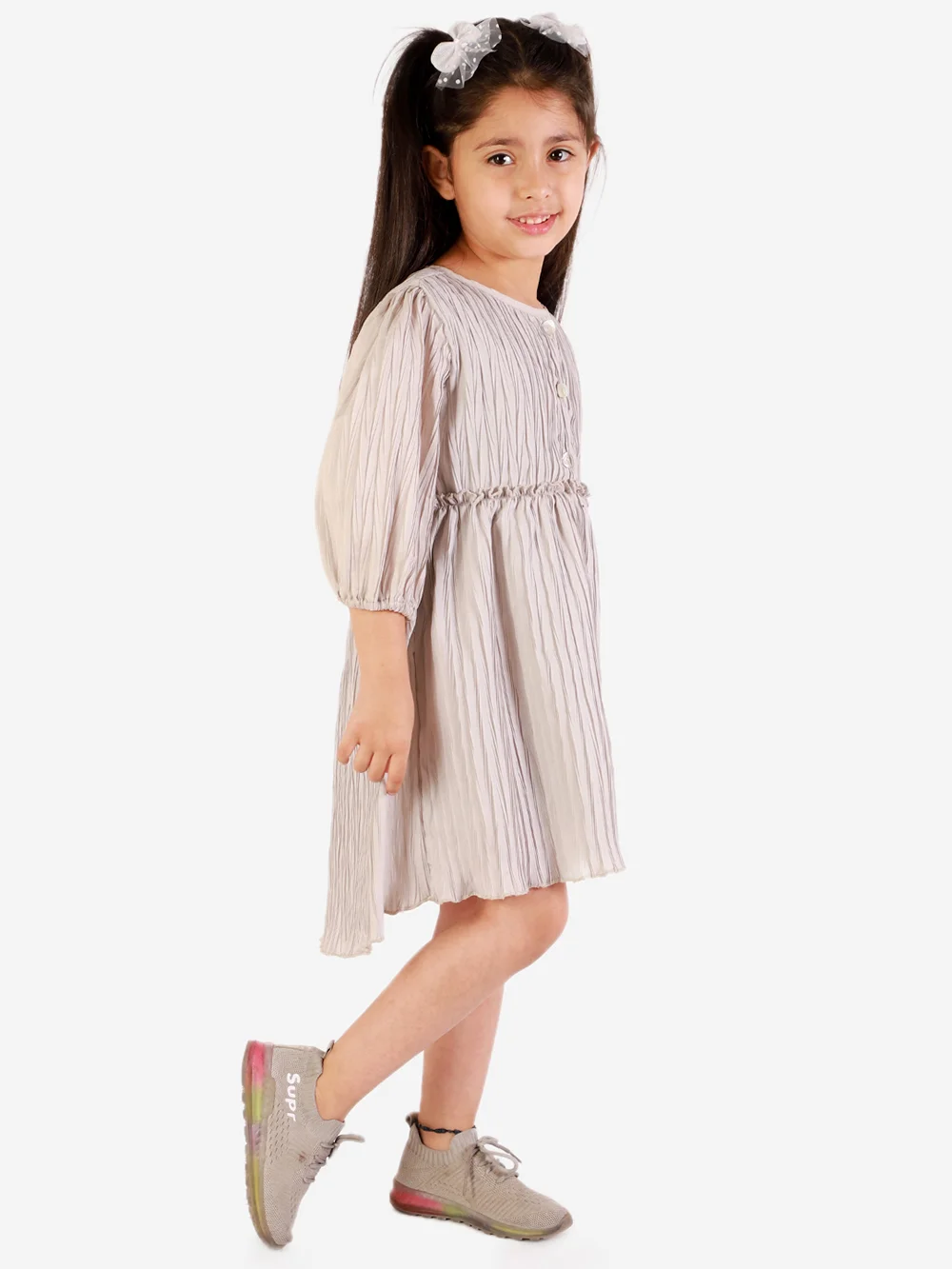 Graceful Grey Blossom Dress view 4