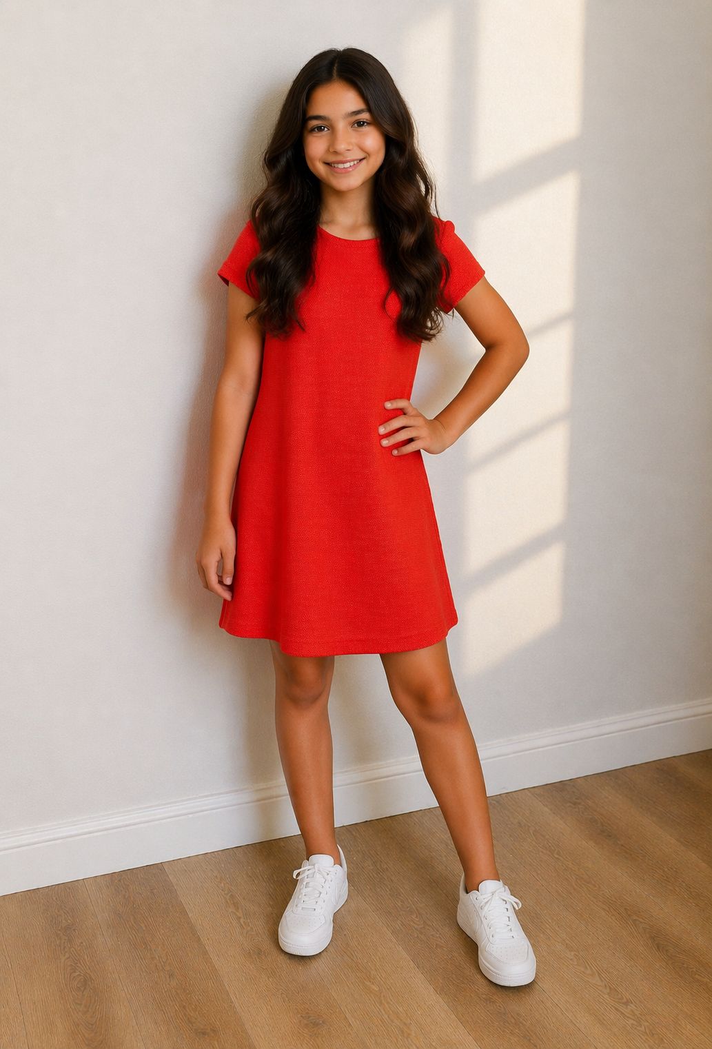 Classic Red Comfort Fit Dress
