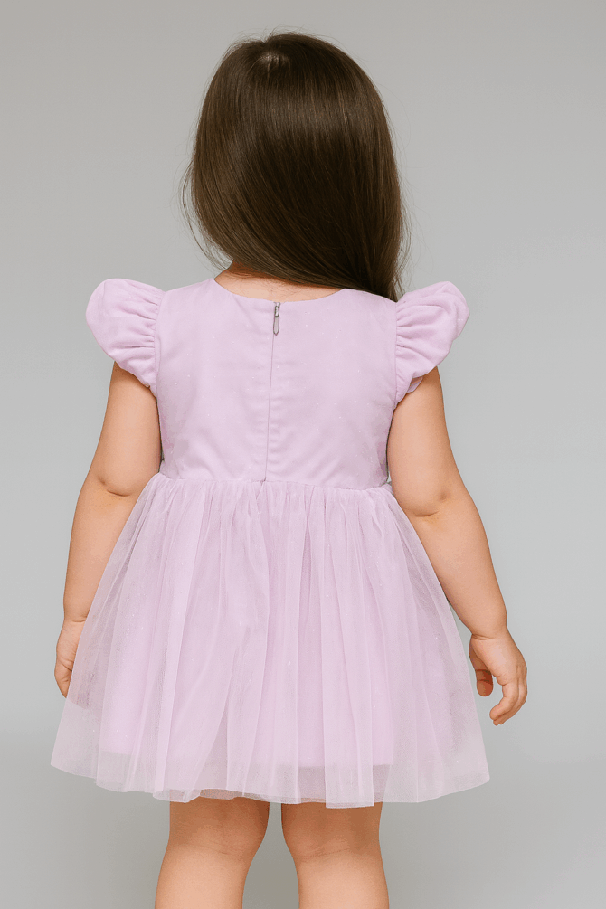 Kidsdew sleeveless Net fit and flare Above Knee Length dress